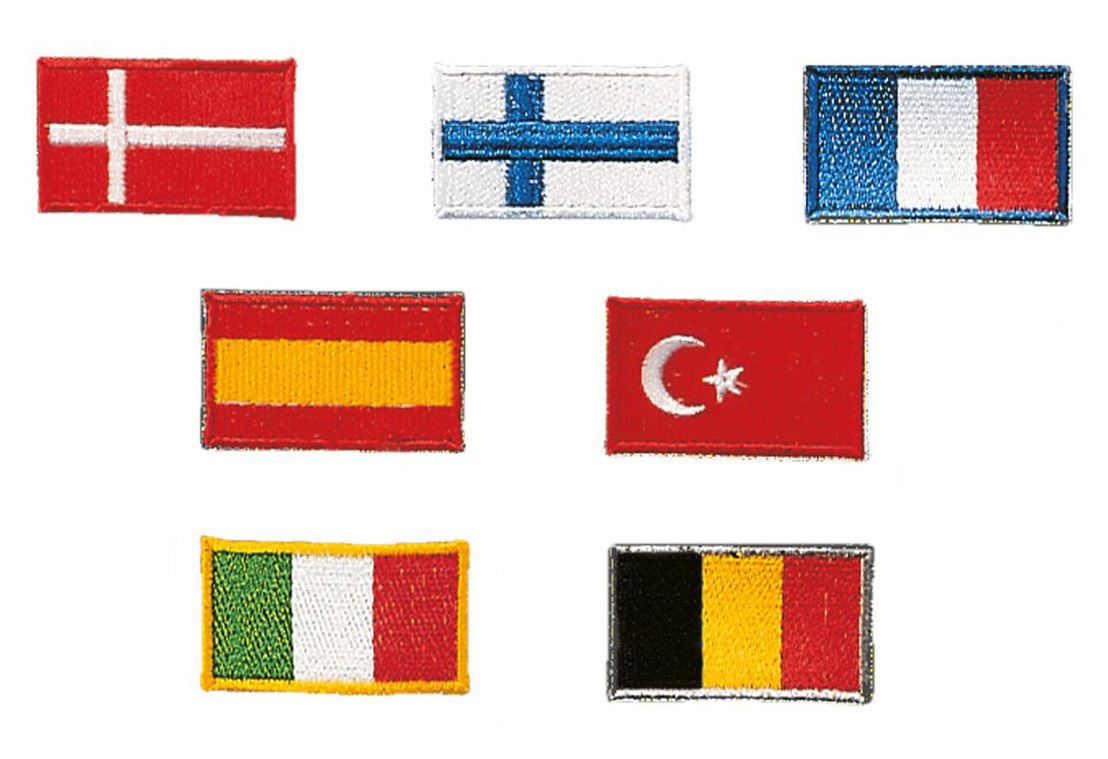Stickabzeichen Länderflaggen