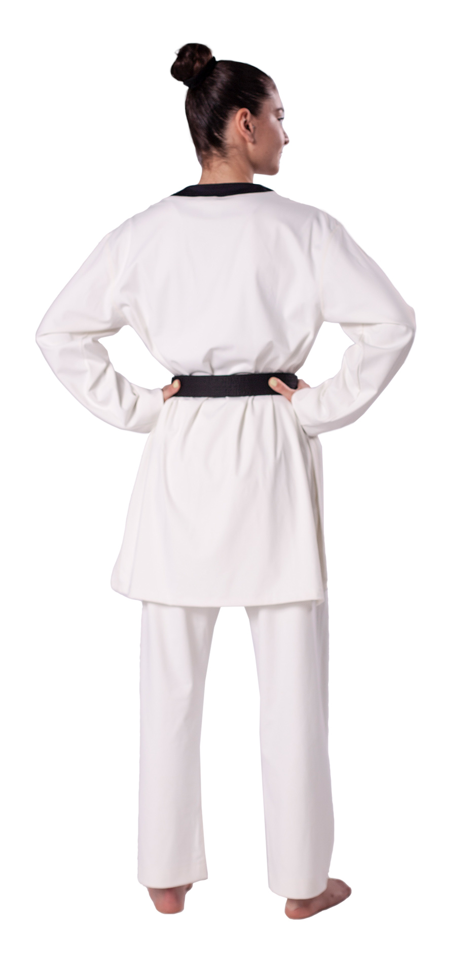 Taekwondo Anzug Kyorugi schwarzes Revers - WT anerkannt
