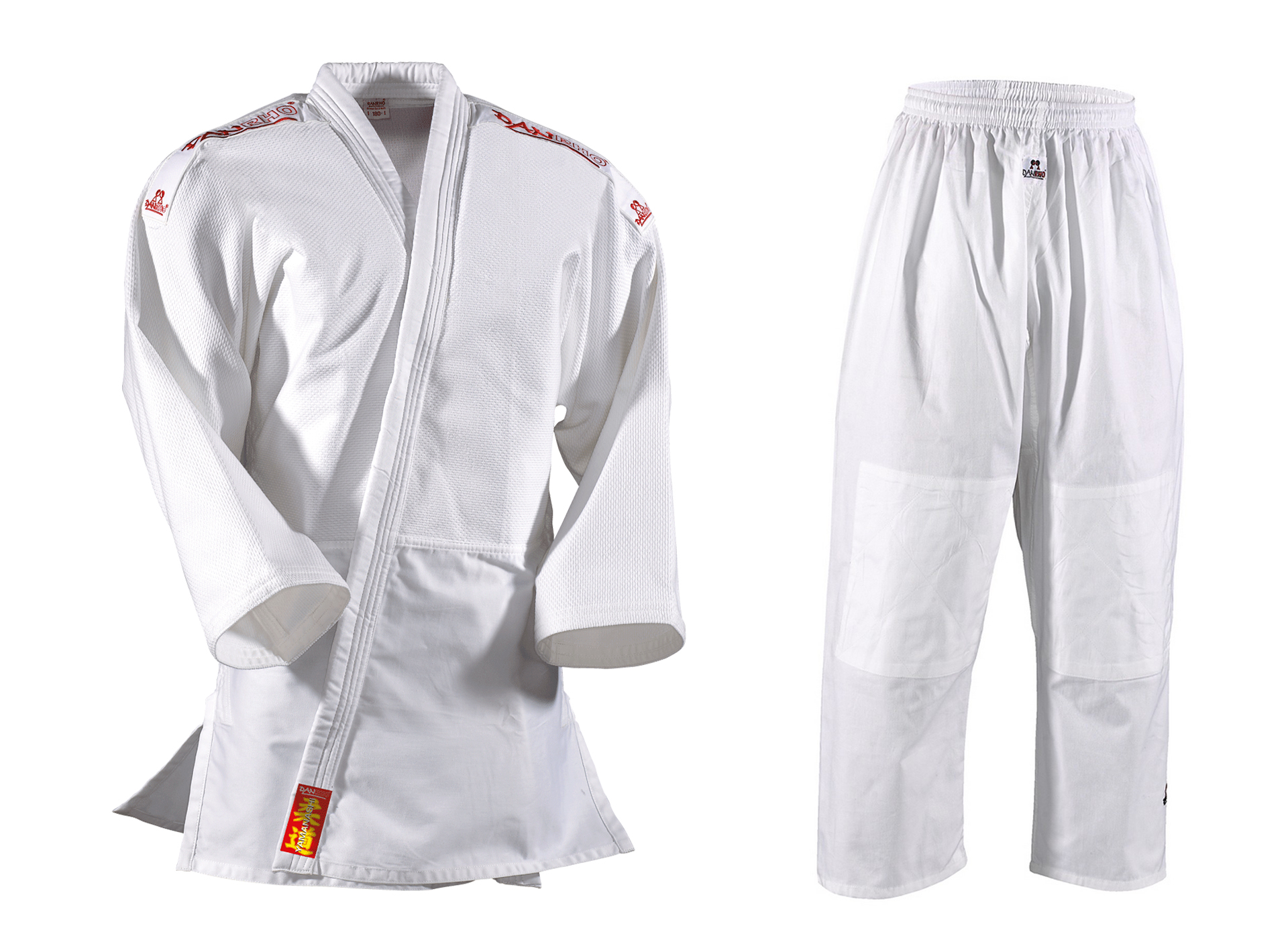 DANRHO Judoanzug Yamanashi mit Schulterstreifen blau oder weiß