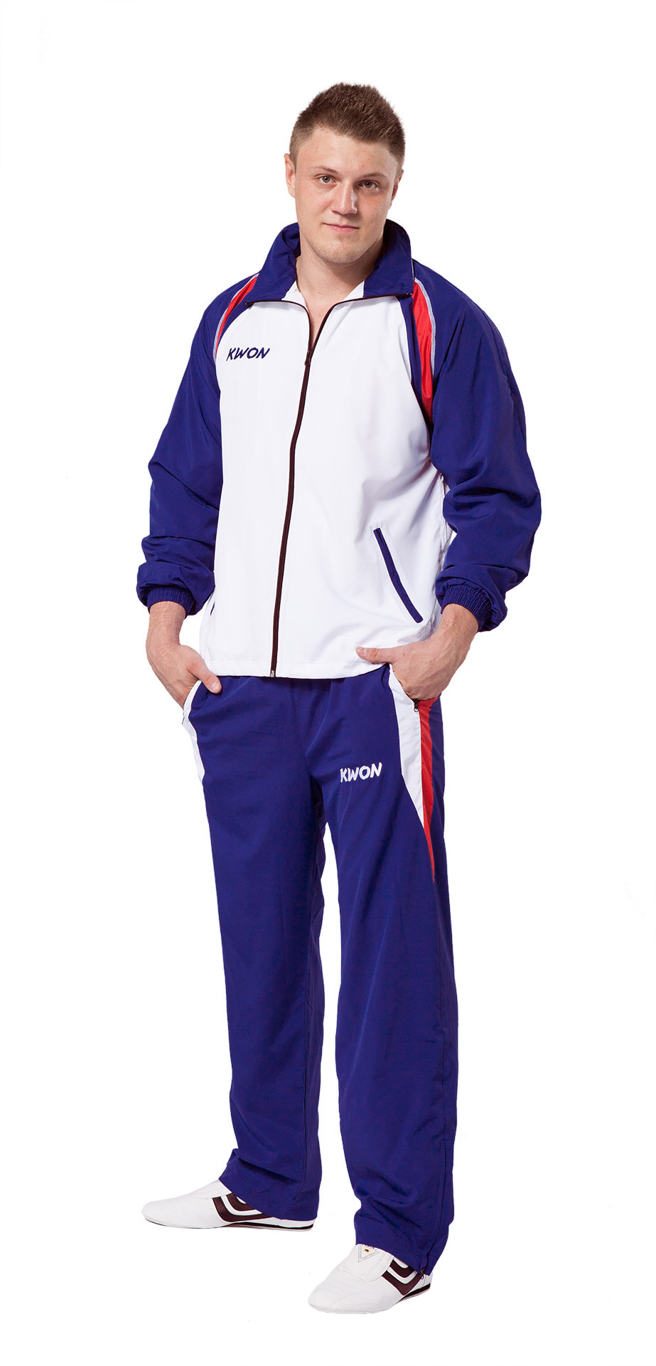 Trainingsanzug Endurance royalblau/weiß