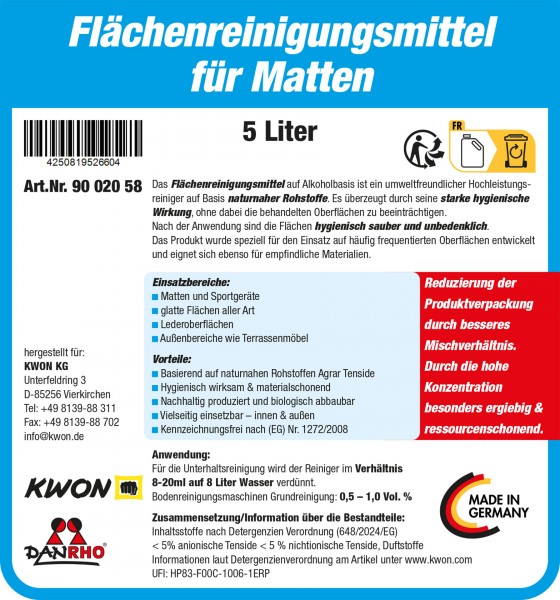Surface Cleaner for Mats 5 Liters
