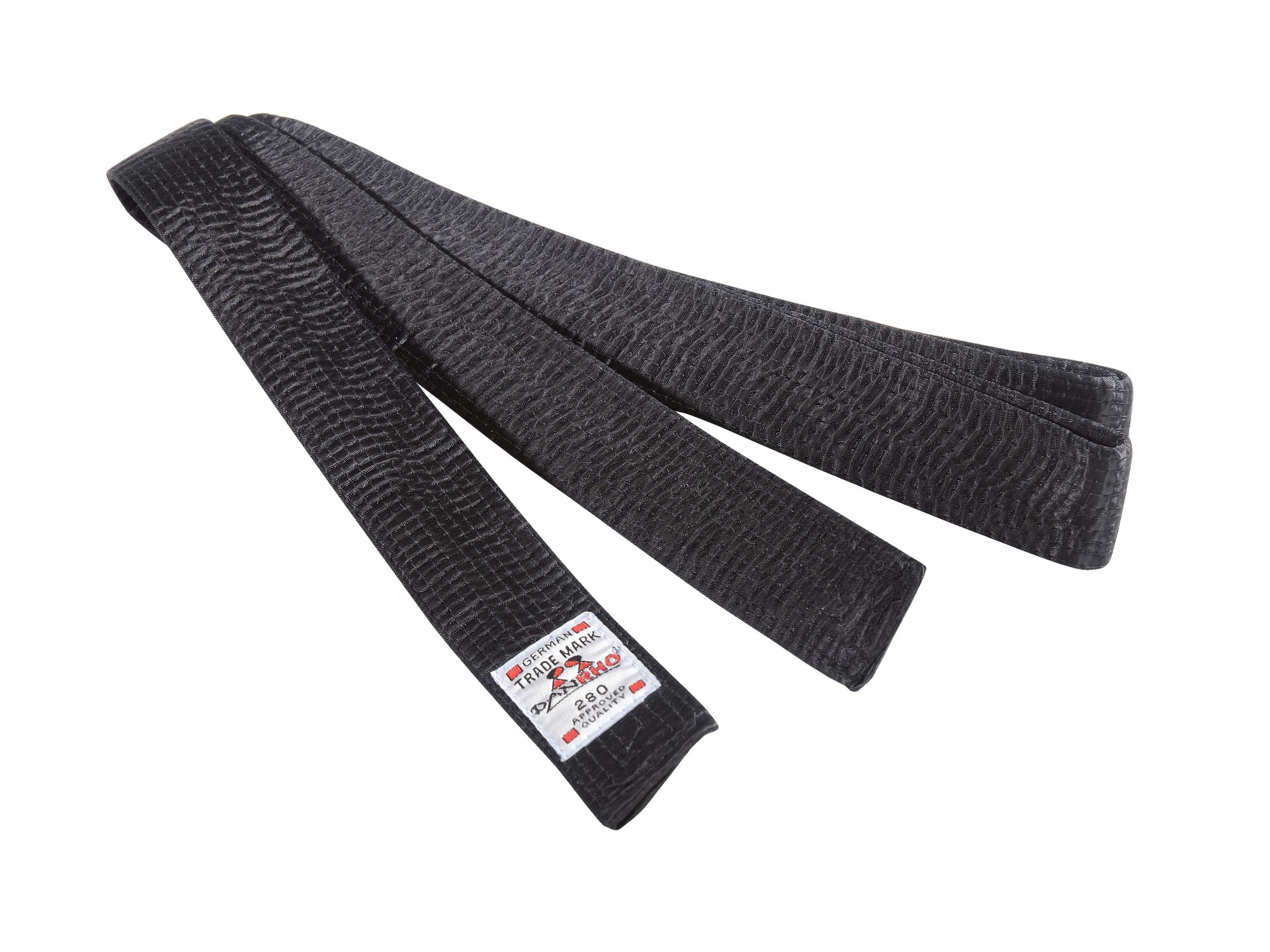 DANRHO Schwarzer Budo-Gürtel Kunstseide 4 cm oder 5 cm breit