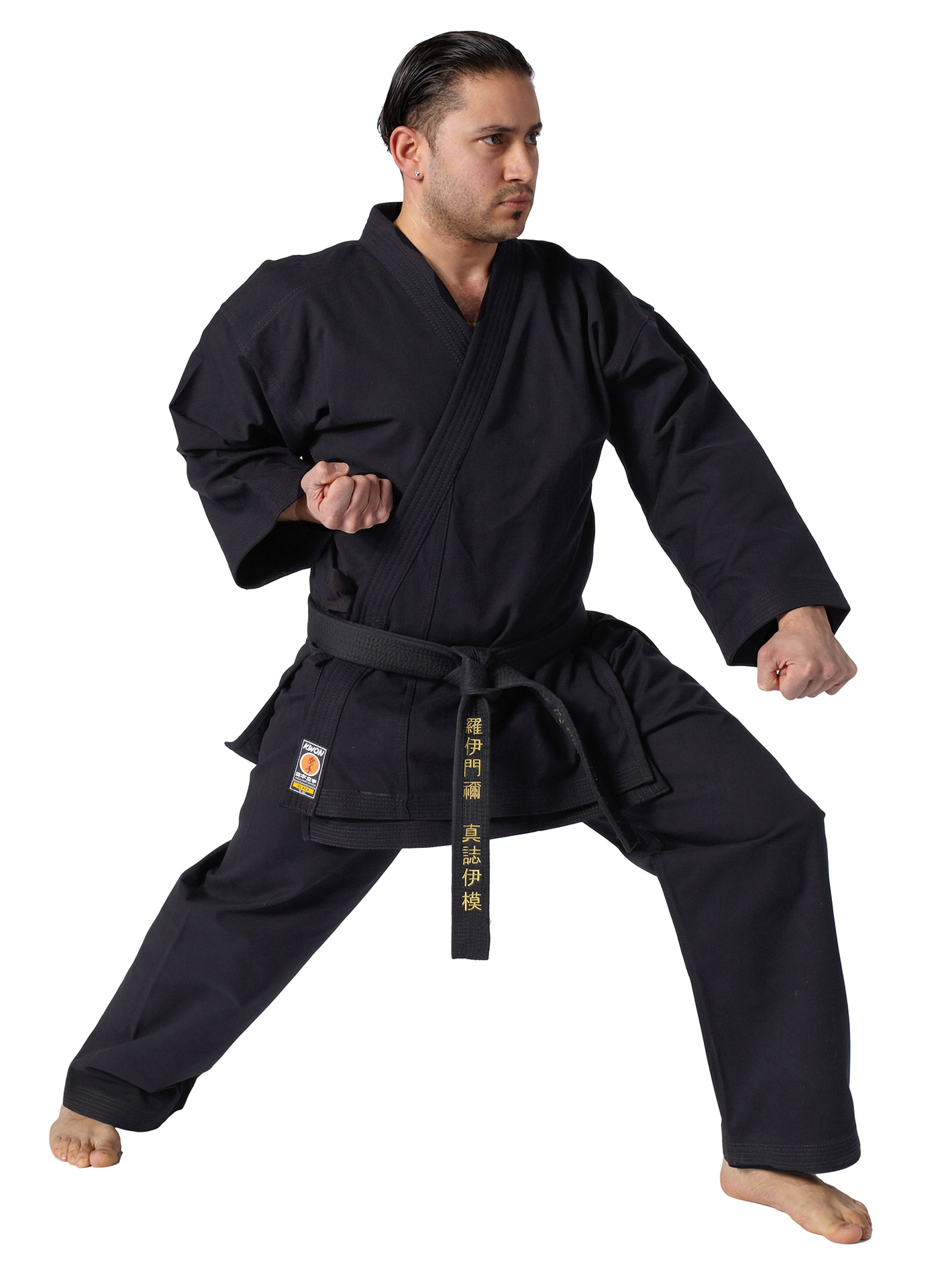 Karateanzug Traditional schwarz 12 oz
