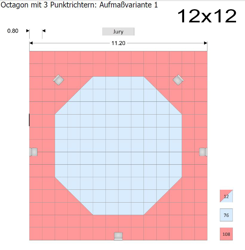 Octagon Corners For Reversible Mat - WT recognized, Set of 2