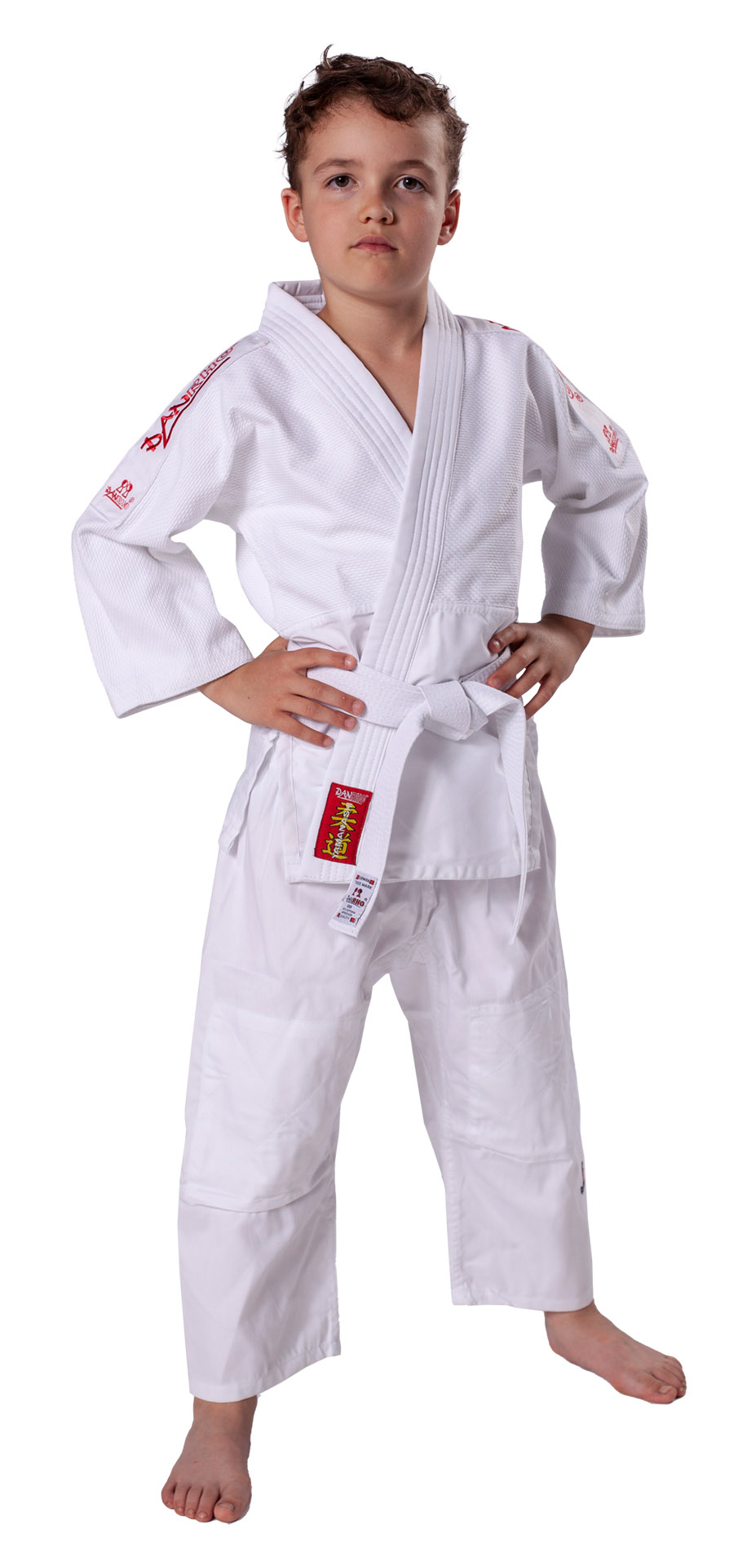 DANRHO Judoanzug Yamanashi mit Schulterstreifen blau oder weiß